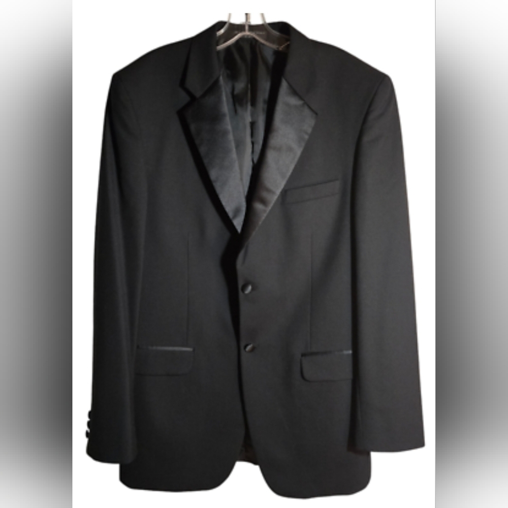 Jones New York Elegant Black Wool Tuxedo Jacket Men's 40R